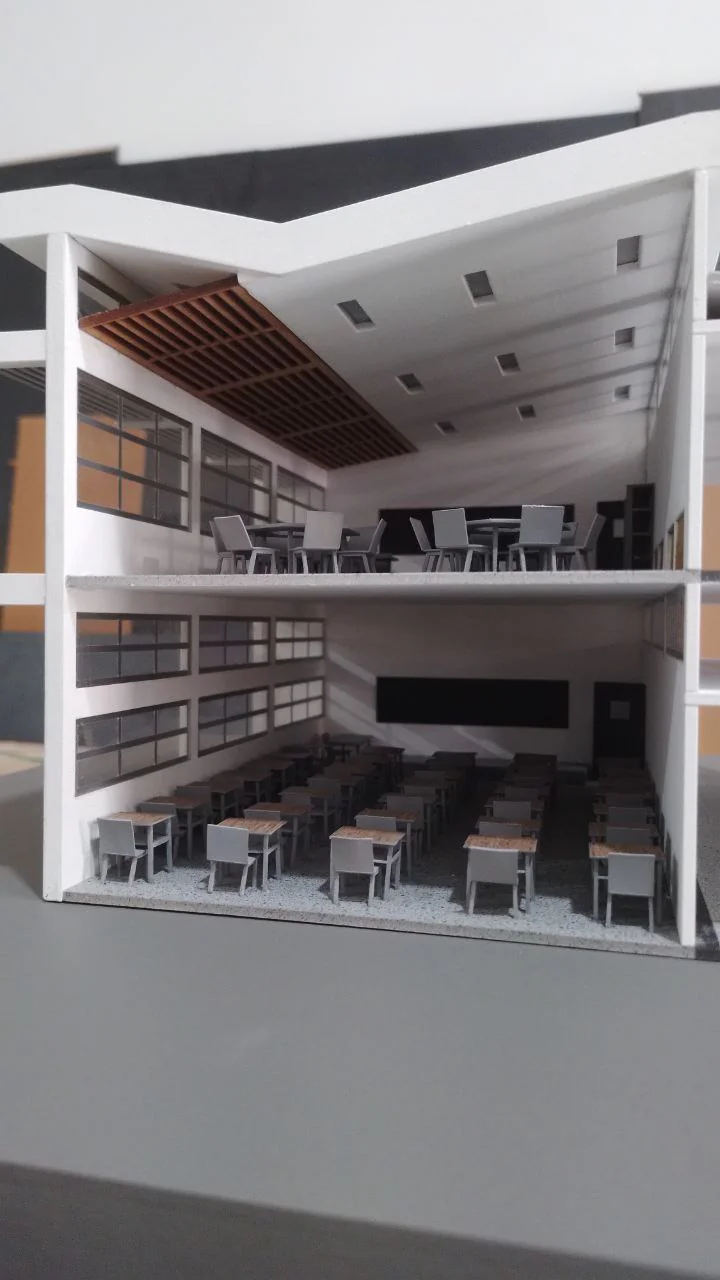 Maquete de uma sala de aula com sistema de ventilação do complexo da UFPR - Detalhe 4
