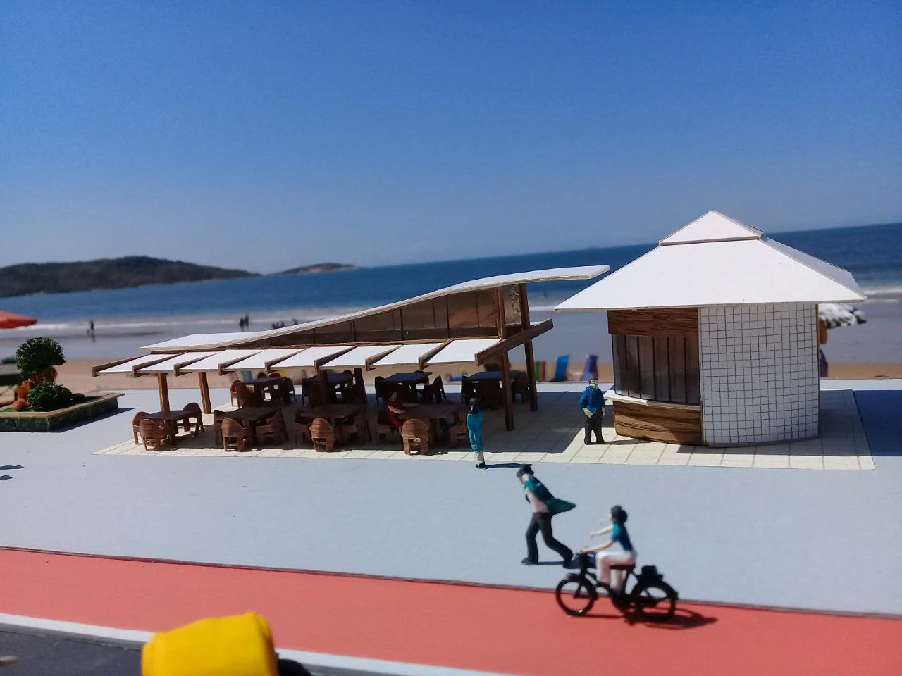 Maquete da revitalização dos quiosques da Praia do Morro em Guarapari - Detalhe 3