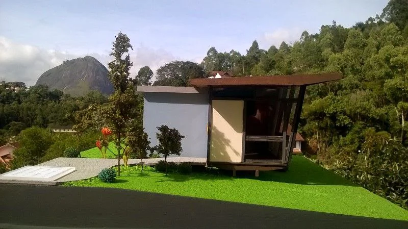 Maquete de um projeto de mini casa - Detalhe 2
