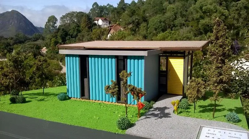 Maquete de um projeto de mini casa - Detalhe 3